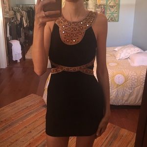 Free people embroidered/mirror mini dress